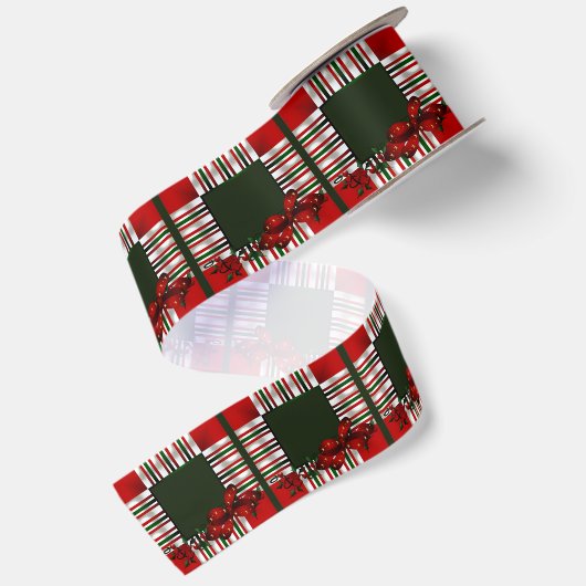 Merry kerst Patchwork Satijnen Lint (Achterkant)