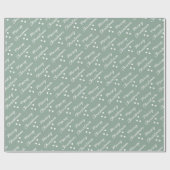 Merry kerst Pattern Sage Green Cadeaupapier (Vlak)