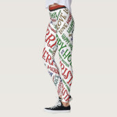 Merry kerst Peace Love Joy Pattern Leggings (Links)
