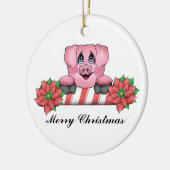 Merry kerst Piggy Ornament (Links)