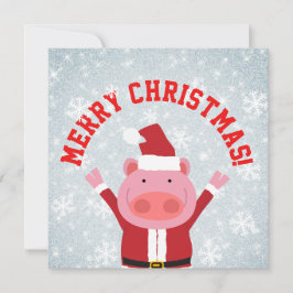 Merry kerst Piglet Feestdagenkaart