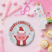 Merry kerst Piglet Papieren Bordje (Feest)