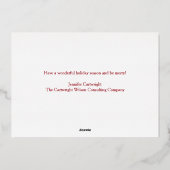 Merry kerst Poinsettia Elegant Business Gold Folie Feestdagenkaart (Achterkant)