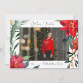 Merry kerst Poinsettia Foto (Voorkant)