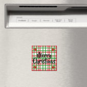 Merry kerst Pset Red Bows Kitchen Magnet (Insitu (Vaatwasser))