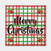 Merry kerst Pset Red Bows Kitchen Magnet (Voorkant)