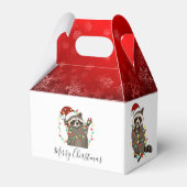 Merry kerst Racoon Favor Box Bedankdoosjes (Achterkant)