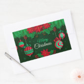 Merry kerst rechthoekige sticker (Envelop)