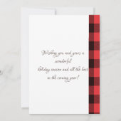 Merry kerst Red Black Buffalo Pset Foto (Achterkant)