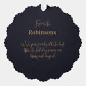 Merry kerst Red Buffalo Pset Ornament Kaart (Achterkant)