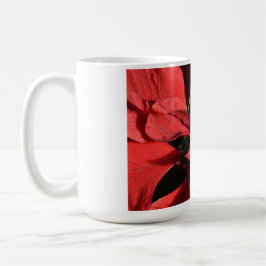 Merry kerst Red Curly Poinsettia Koffiemok