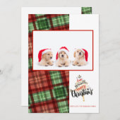 Merry kerst Red Green Buffalo Pset Foto (Voorkant / Achterkant)