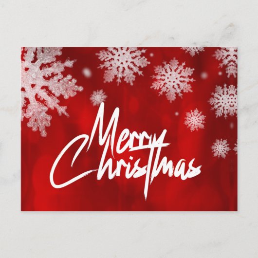Merry kerst red Holiday Briefkaart (Voorkant)