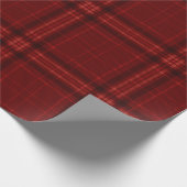 Merry kerst Red Maroon Pset Pattern Cadeaupapier (Hoek)