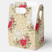 Merry kerst Red Poinsettia Bedankdoosjes (Geopend)