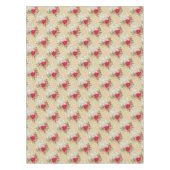 Merry kerst Red Poinsettia Tafelkleed (Voorkant)