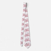 Merry kerst Red Snowflake Typography Stropdas (Achterkant)