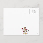 Merry kerst Red Snowman Feestdagenkaart (Achterkant)