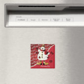 Merry kerst Red Snowman Magneet (Insitu (Vaatwasser))