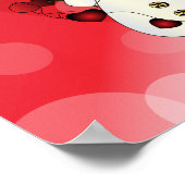 Merry kerst Red Snowman Poster (Hoek)