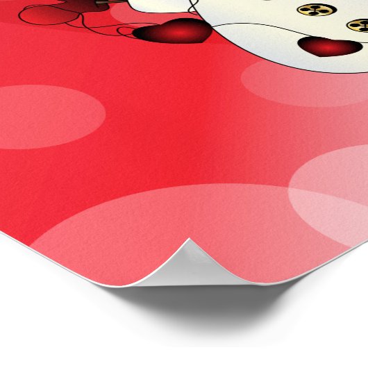 Merry kerst Red Snowman Poster (Hoek)