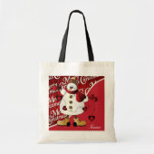 Merry kerst Red Snowman Tote Bag (Voorkant)