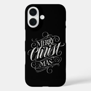 Merry kerst Religieuze Chalkboard Lettering Cas iPhone 16 Hoesje