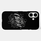 Merry kerst Religieuze Chalkboard Lettering Cas Case-Mate iPhone Case (Achterkant (horizontaal))