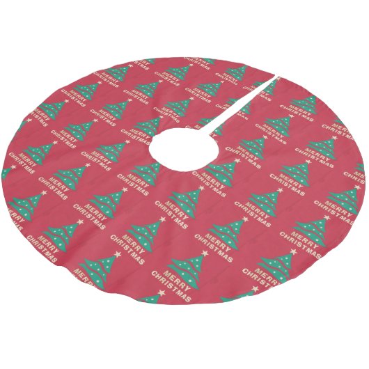 Merry kerst Retro Tree Skirt Kerstboom Rok (Gekanteld)