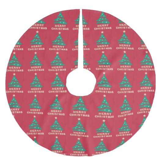 Merry kerst Retro Tree Skirt Kerstboom Rok (Voorkant)