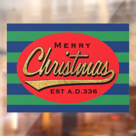 Merry kerst Retro Window Cling Raamsticker (Vel 2)