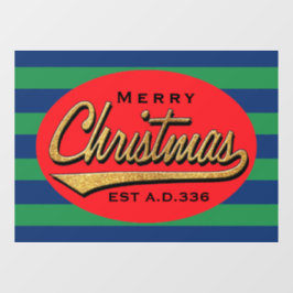 Merry kerst Retro Window Cling Raamsticker