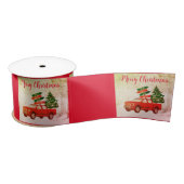 Merry kerst Ribbon Satijnen Lint (Spoel)