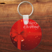 Merry kerst rode boog sleutelhanger (Voorkant)