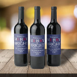 Merry-kerst Rode marine Blue Simple Minimalist Wijn Etiket<br><div class="desc">a Simple Merry Christmas navy blue and red sparkling wine, wine, chardonnay familiy wine label this design features merry Christmas modern cute cute enkelvoudige, merry Christmas modern cute simpele, contemporary Xmas winter minimum, minimalist singc chic fun, minimum whimsical navy blue red, classic family name simpy name Xmas simpal Xmas a....</div>