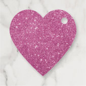 Merry kerst roze glitter elegant bedankjes labels (Achterkant)