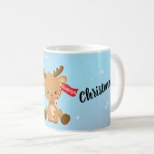 Merry kerst Rudolph Reindeer Koffiemok (Voorkant rechts)