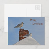 Merry kerst Seashore Feestdagenkaart (Voorkant / Achterkant)