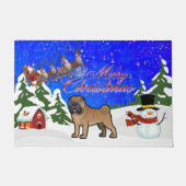 Merry kerst Shar Pei Deurmat (Voorkant)