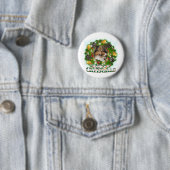 Merry kerst Sheltie Ronde Button 5,7 Cm (In situ)