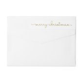 Merry kerst Simple Gold Hand Lettered Wrap (Achterkant)