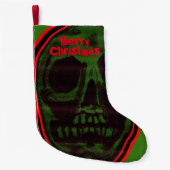 Merry kerst Skull Green Kleine Kerstsok (Voorkant)