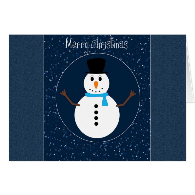 Merry kerst Snowman (Voorkant Horizontaal)