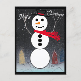 Merry kerst Snowman Briefkaart