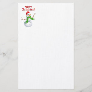 Merry kerst Snowman Briefpapier