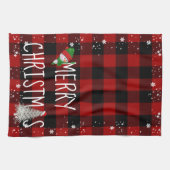 Merry kerst Snowman Buffalo Plays Theedoek (Horizontaal)