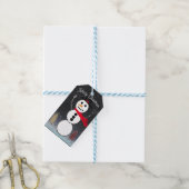 Merry kerst Snowman Cadeaulabel (Met Touw)