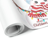 Merry kerst Snowman Cadeaupapier (Rol Hoek)