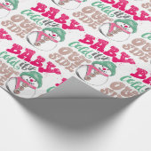 Merry kerst Snowman Cadeaupapier (Hoek)