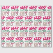 Merry kerst Snowman Cadeaupapier (Vlak)